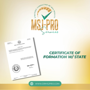 certificate of formation w state