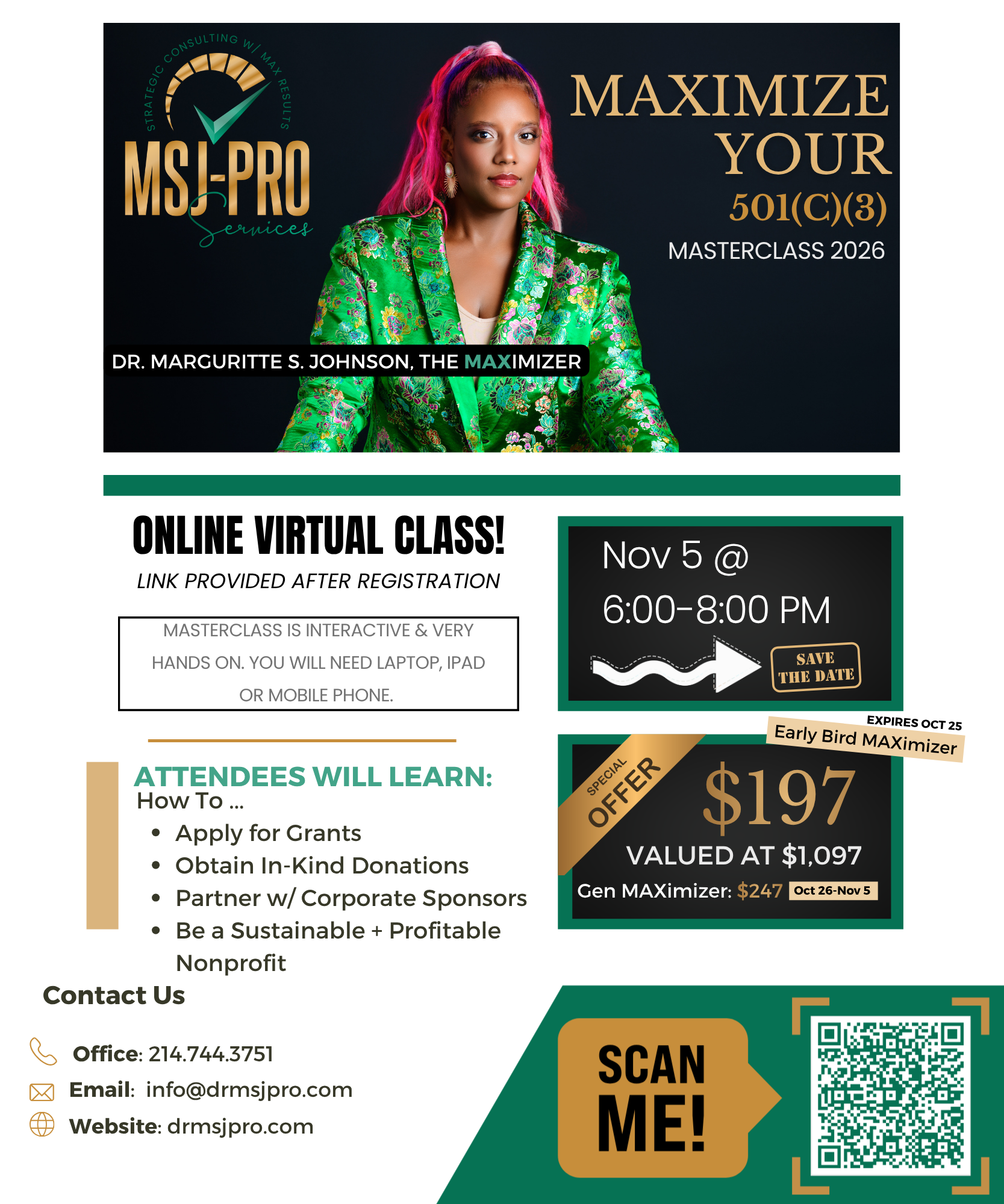 max maximize your 501c3 flyer (utd)